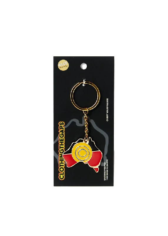 Light filigree rings-Aboriginal Land Keyring