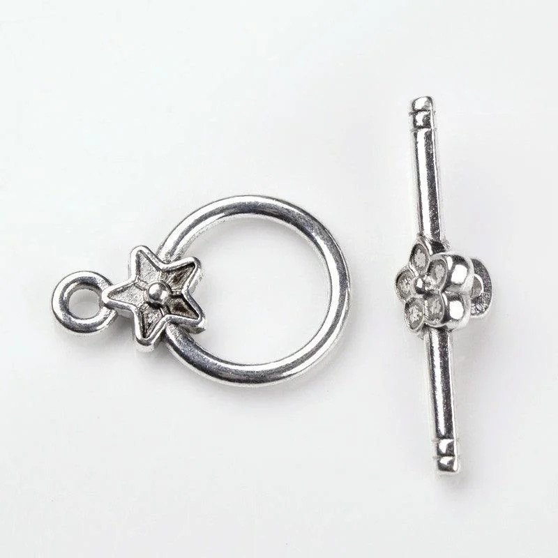 Oak grain rings-Tibetan Ring Toggle Clasps