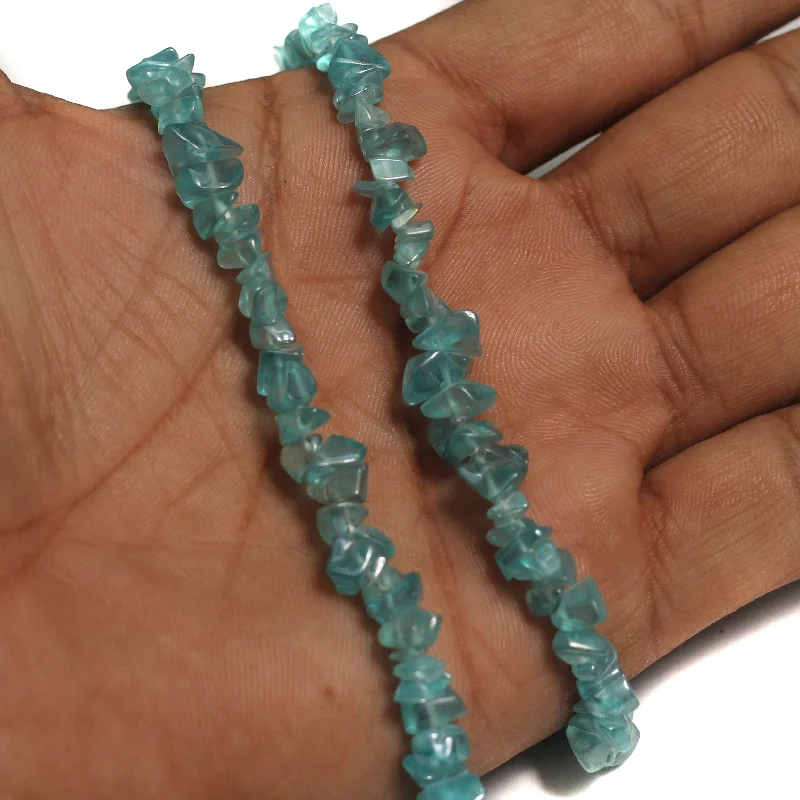 Solid band rings-Glass Chips Strings Turquoise