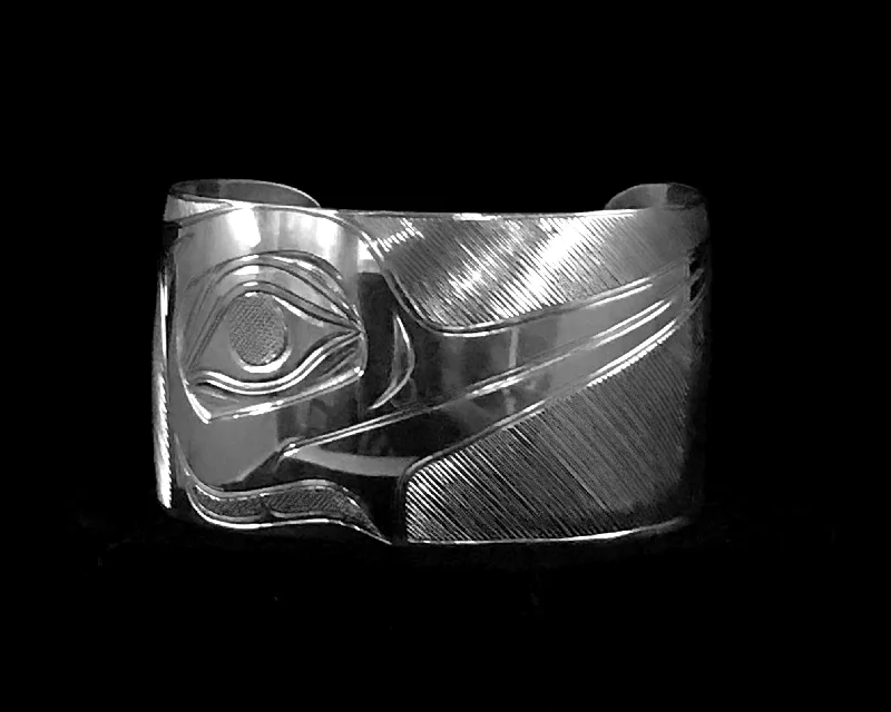 Woven cord bangles-Bracelet- L. Burkhart, Silver, Hummingbird, 1.5"