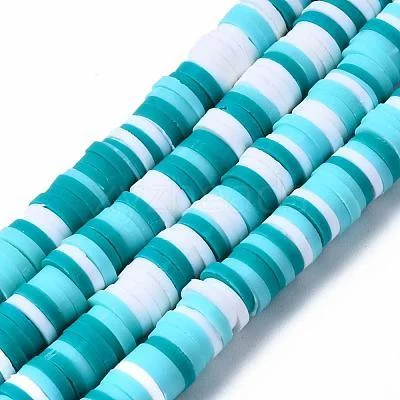 Bright band rings-6mm Polymer Clay Fimo Ring Beads 1 String