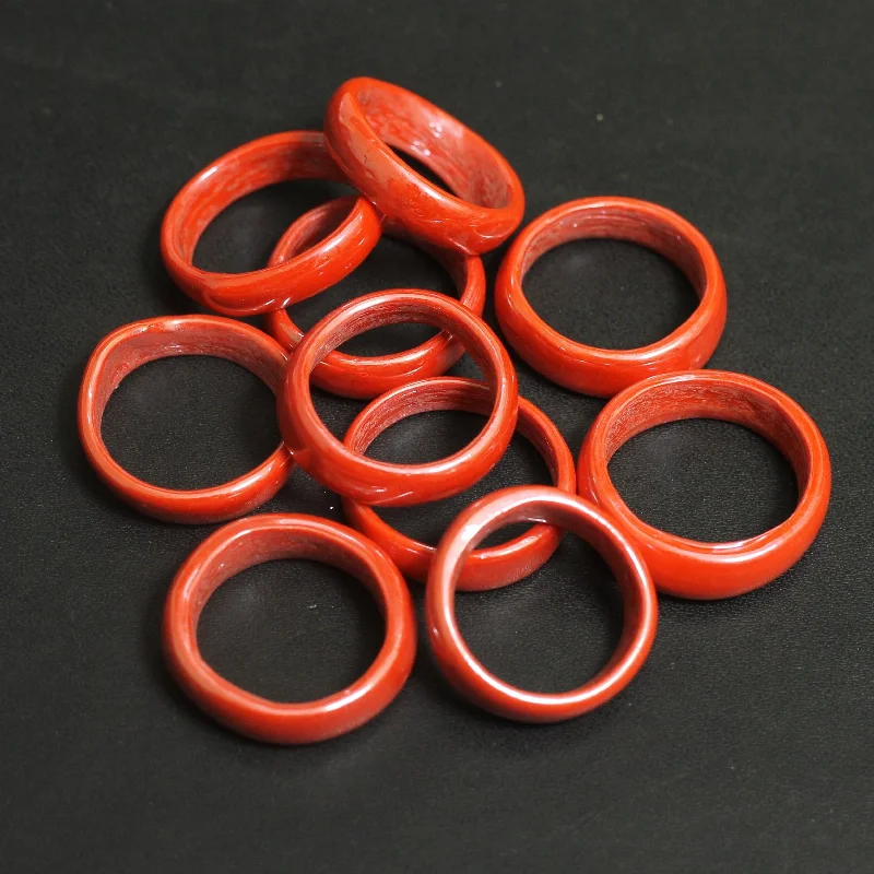 Small stack rings-50 Pcs, Assorted Red Glass Finger Rings