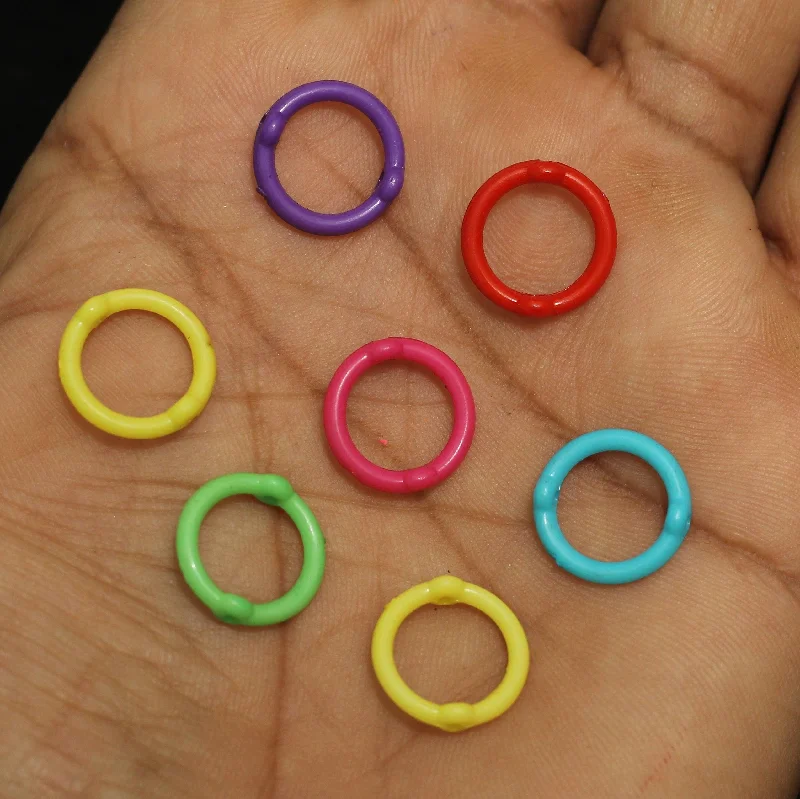 Pink gold rings-100 Pcs 14mm Assorted Ring Spacer Acrylic Beads