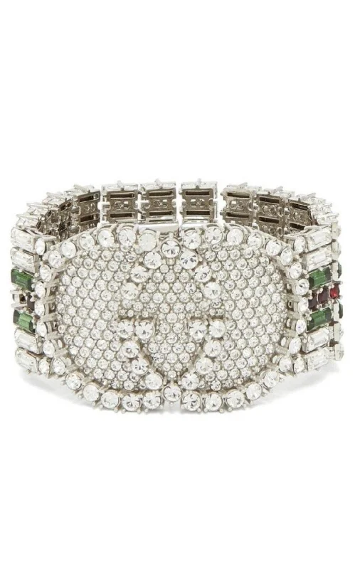 Stone stack bangles-Crystal-embellished Tennis Bracelet