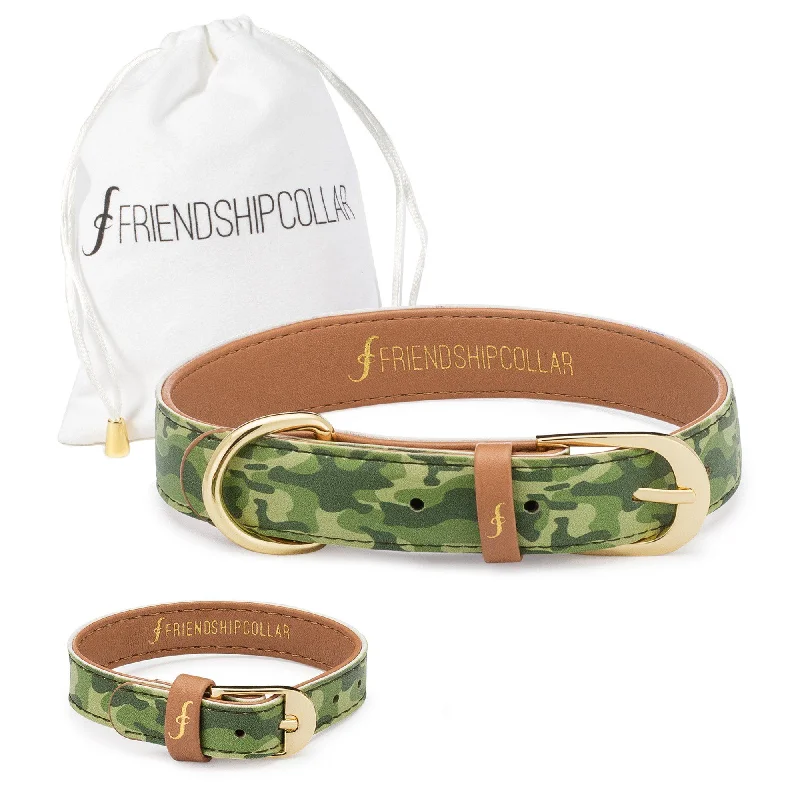 Astro theme bangles-Camo Dog Friendship Collar & Bracelet Set