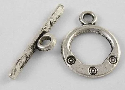 Solid geometric rings-Tibetan Ring Toggle Clasps