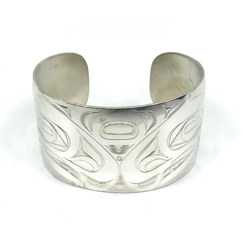 Rustic lock bangles-Bracelet- J. Galanin, Silver, Various Designs, 1.5"