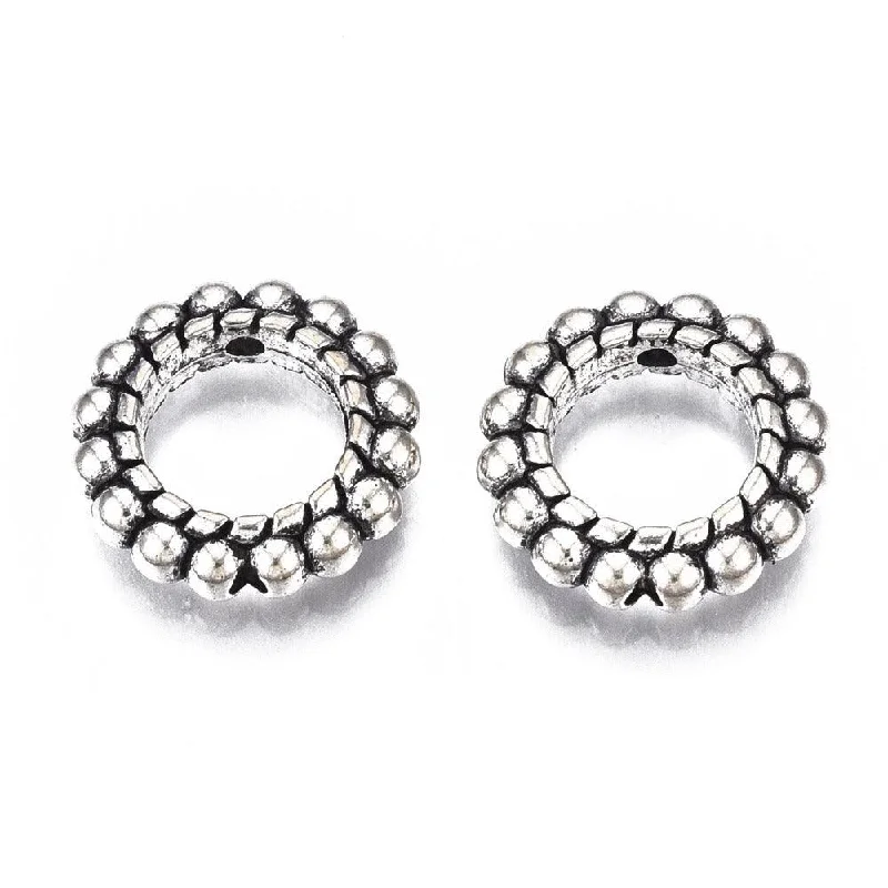 Flow shape rings-14.5x3.5mm, Alloy Ring Spacer Beads Antique Silver