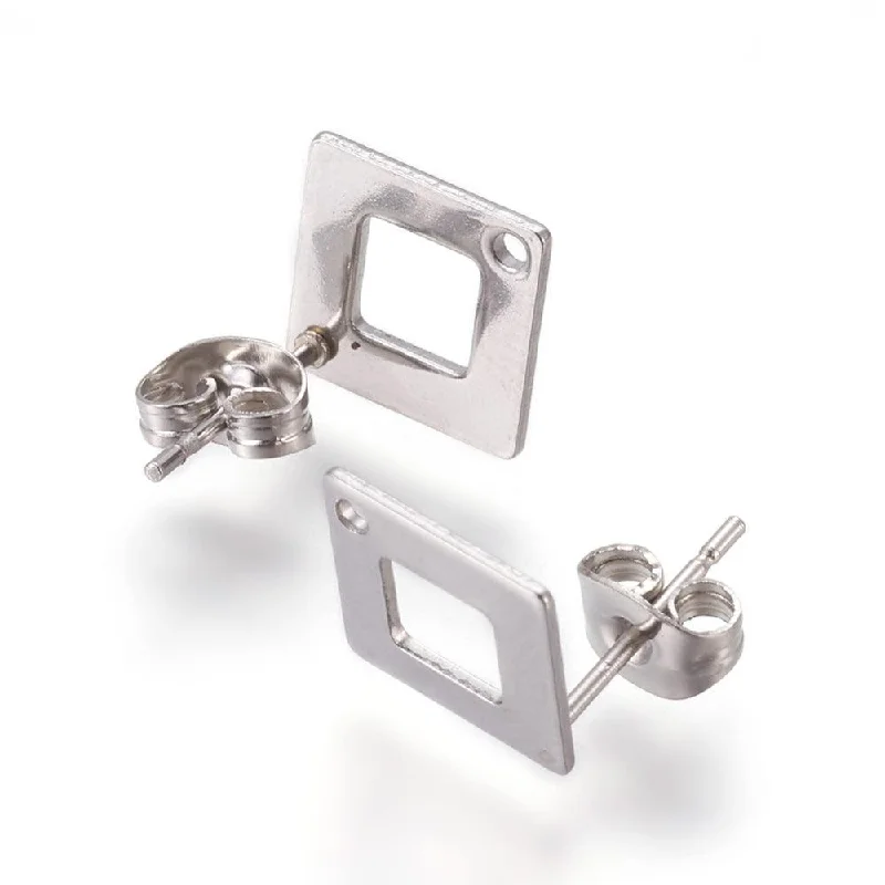 Ripple theme rings-14mm 304 Stainless Steel Stud Earring