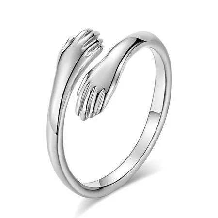 Flow shape rings-Perfect Valentine's Day Gift : Hug Ring | Gift for girlfriend, boyfriend, Friend |