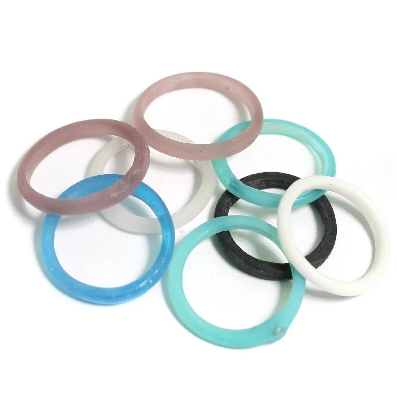 Flow shape rings-50 Pcs, Assorted Multi Glass Finger Rings