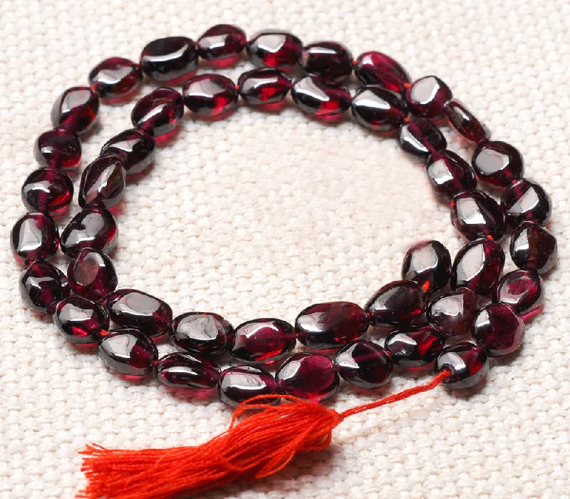 Light texture rings-1 String, 8x5mm Oval Garnet Stone Beads Maroon