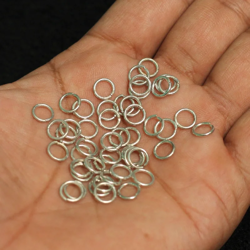 Light texture rings-7mm, Jump Rings Silver