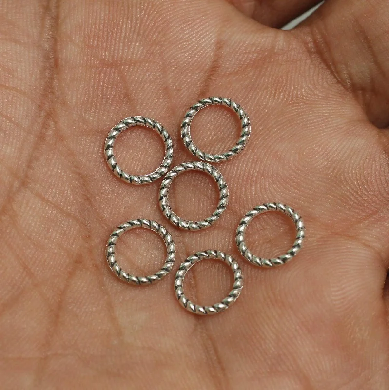 Twisted cord rings-10mm German Silver Close Ring