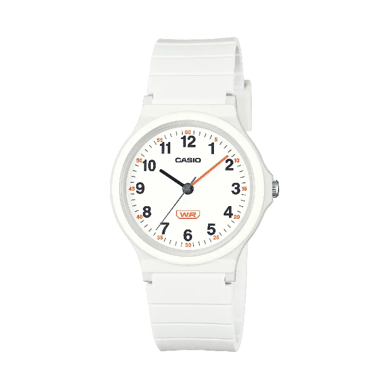 Pure square watches-Casio Bio-Based White Resin Band Watch LQ24B-7B