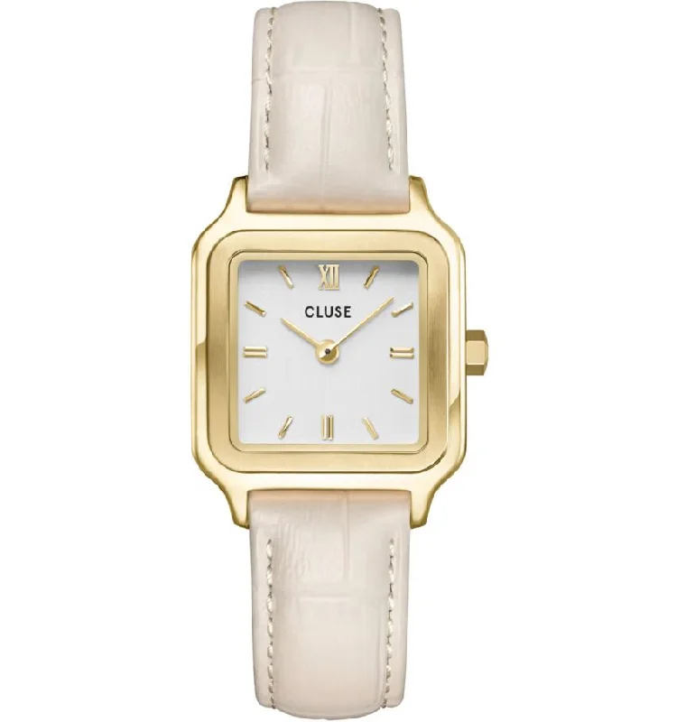 Daily pure watches-CLUSE Gracieuse Petite Gold / Marshmallowo Croc Leather CW11804