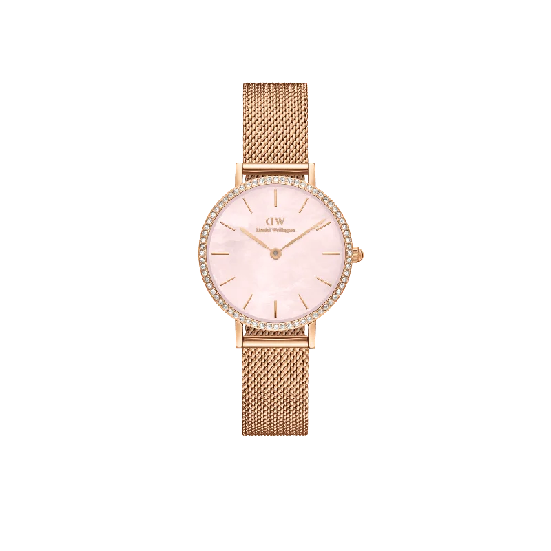 Poppy bezel watches-Daniel Wellington Petite Lumine 28mm Bezel Melrose Pink Watch DW00100663