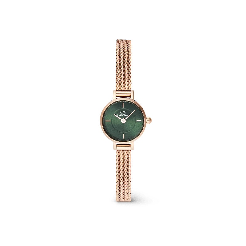 Wave strap watches-Daniel Wellington Petite Mini Emerald Melrose Watch 19mm