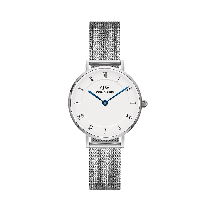 Flex mesh watches-Daniel Wellington Petite Roman Numerals Sterling Watch DW00100684