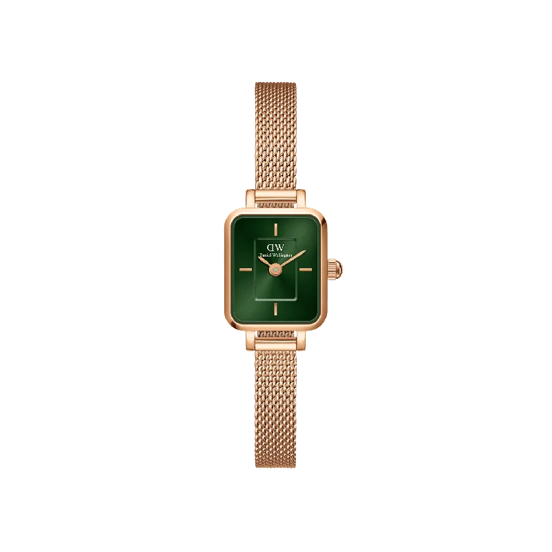 Daily sleek watches-Daniel Wellington Quadro Mini 15.4X18.2 Merose Emerald Watch DW00100648