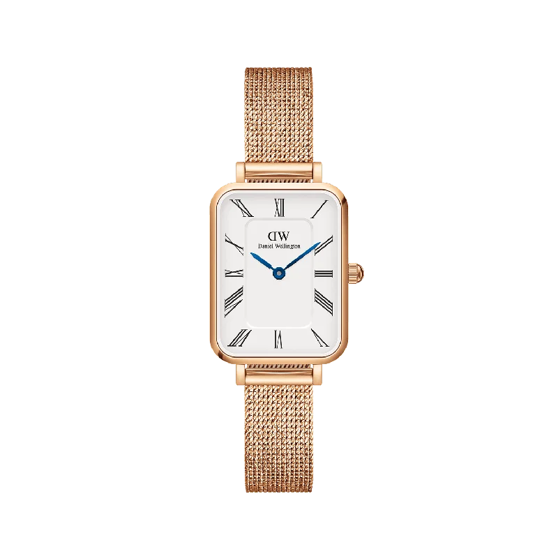 Wave strap watches-Daniel Wellington Quadro Roman Numerals Melrose Watch DW00100687