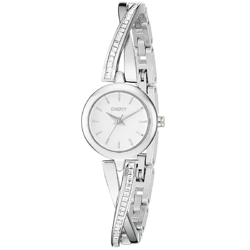 Polished gold watches-DKNY Women's NY2173 Crosswalk Crystal Stainless Steel Watch