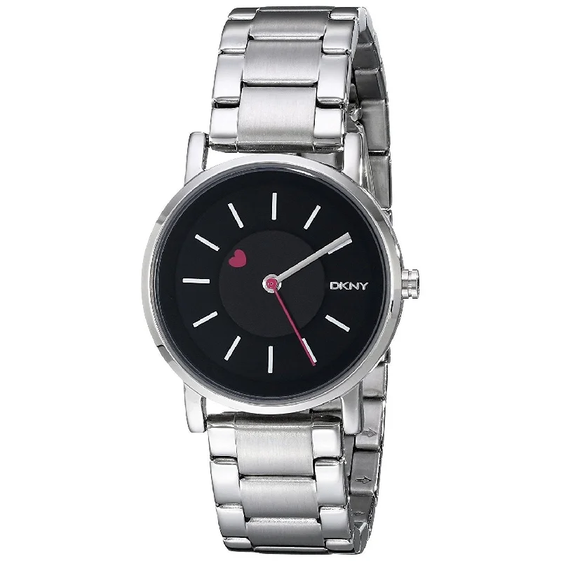 Luxe diamond watches-DKNY Women's NY2268 Soho Floating Heart Stainless Steel Watch