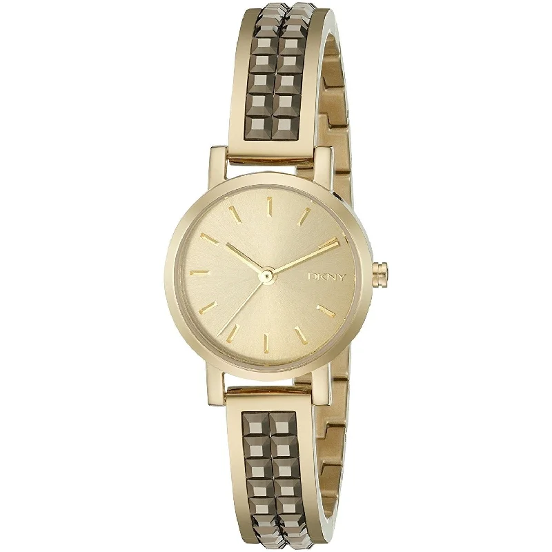 Oak wood watches-DKNY Women's NY2278 Soho Crystal Gold-Tone Stainless Steel Watch