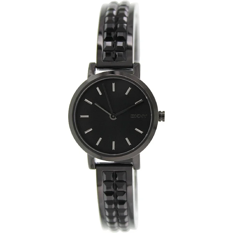 Fine mesh watches-DKNY Women's NY2280 Soho Crystal Black Ceramic Watch