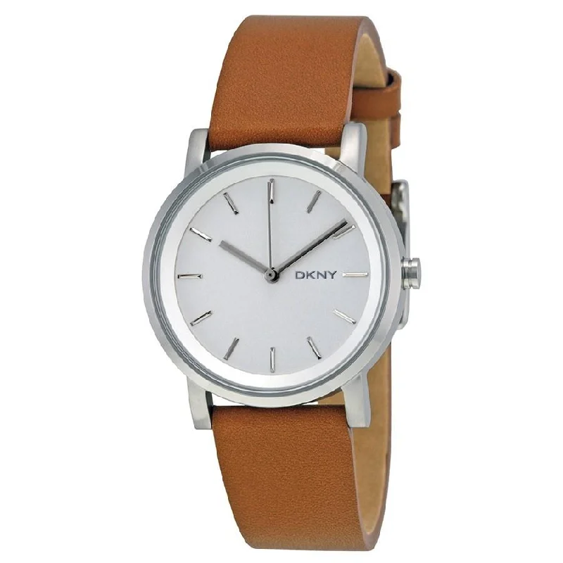 Pearl face watches-DKNY Women's NY2339 Soho Brown Leather Watch