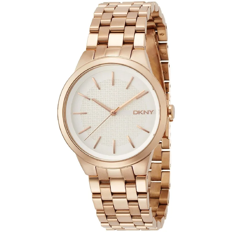 Light metal watches-DKNY Women's NY2383 Park Slope Rose-Tone Stainless Steel Watch