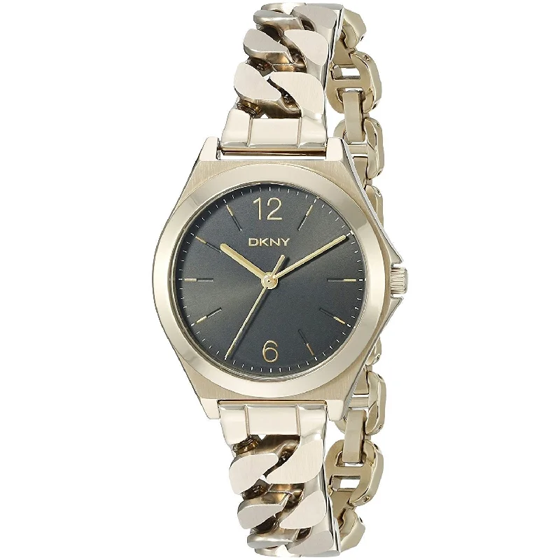 Etched face watches-DKNY Women's NY2425 Parsons Gold-Tone Stainless Steel Watch