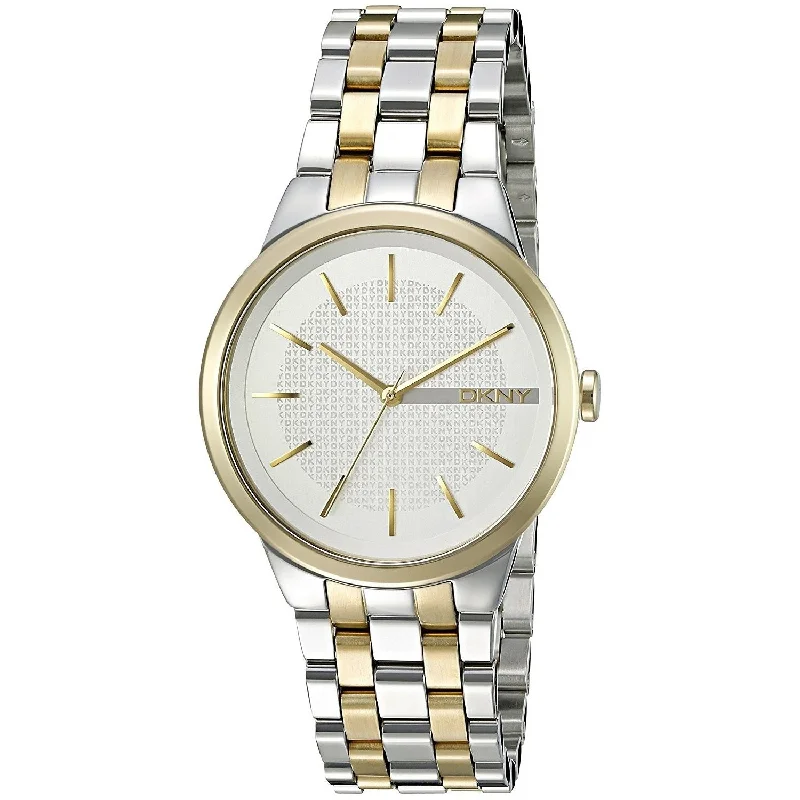 Pure leather watches-DKNY Women's NY2463 Park Slope Two-Tone Stainless Steel Watch