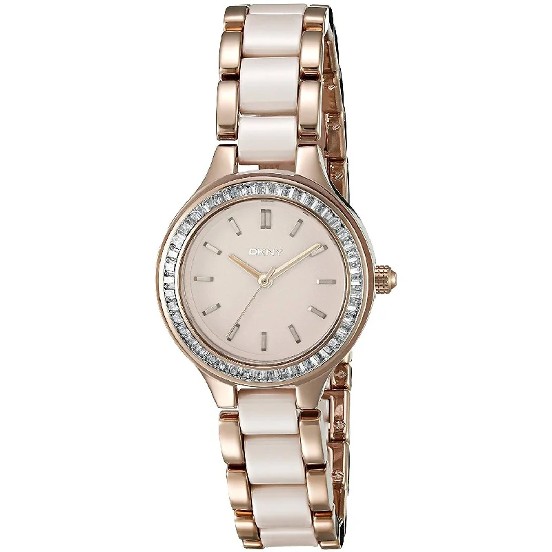 Vivid face watches-DKNY Women's NY2467 Chambers Crystal Two-Tone Stainless steel and Ceramic Watch