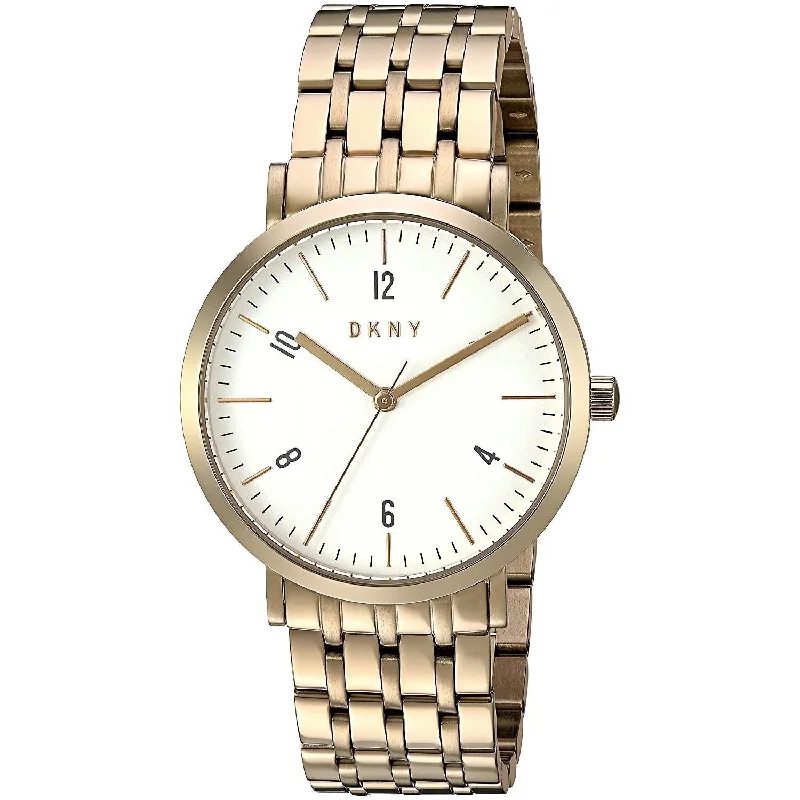 Steel band watches-DKNY Women's NY2503 Minetta Gold-Tone Stainless Steel Watch