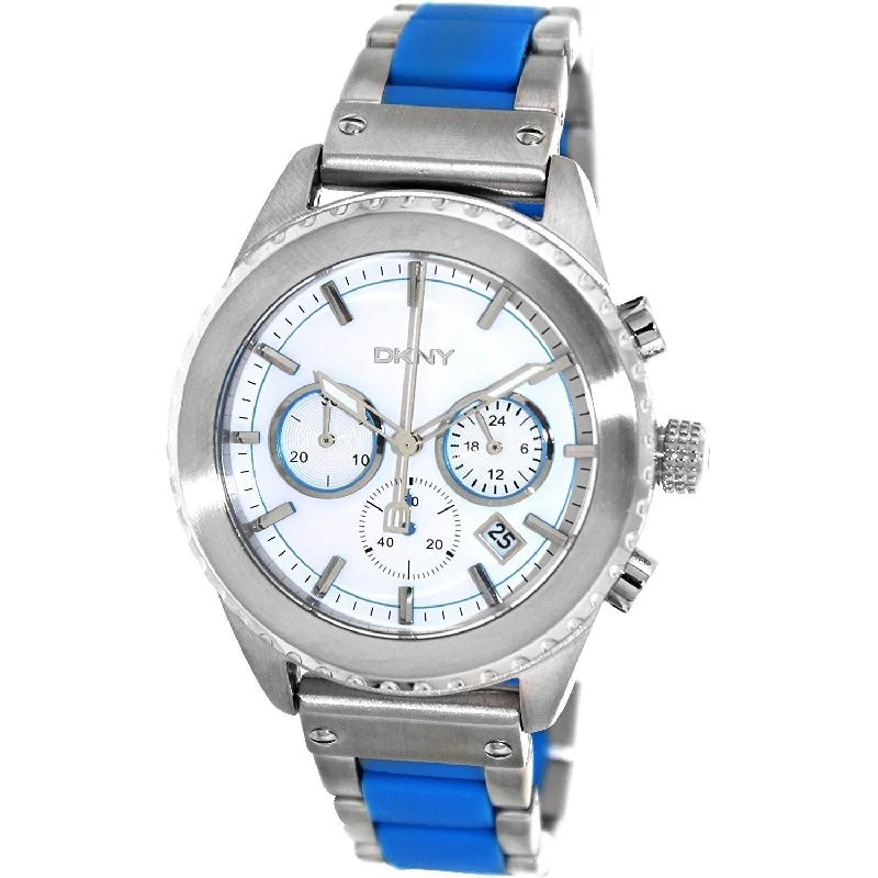 Sporty sleek watches-DKNY Women's NY8762 Chronograph Two-Tone Stainless Steel Watch