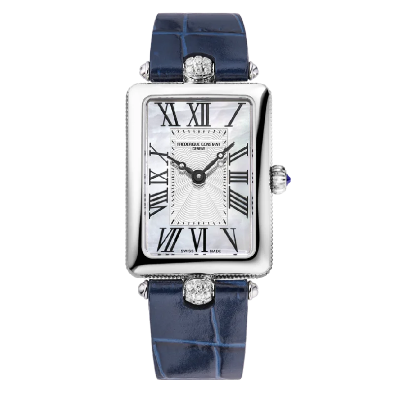 Pink face watches-Frederique Constant ART DECO CARREE FC-200MPW2AC2D6