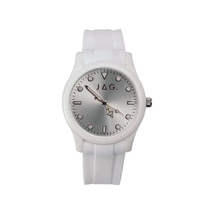 Rubber band watches-Jag Coogee White Dial 38.5mm Watch J2753