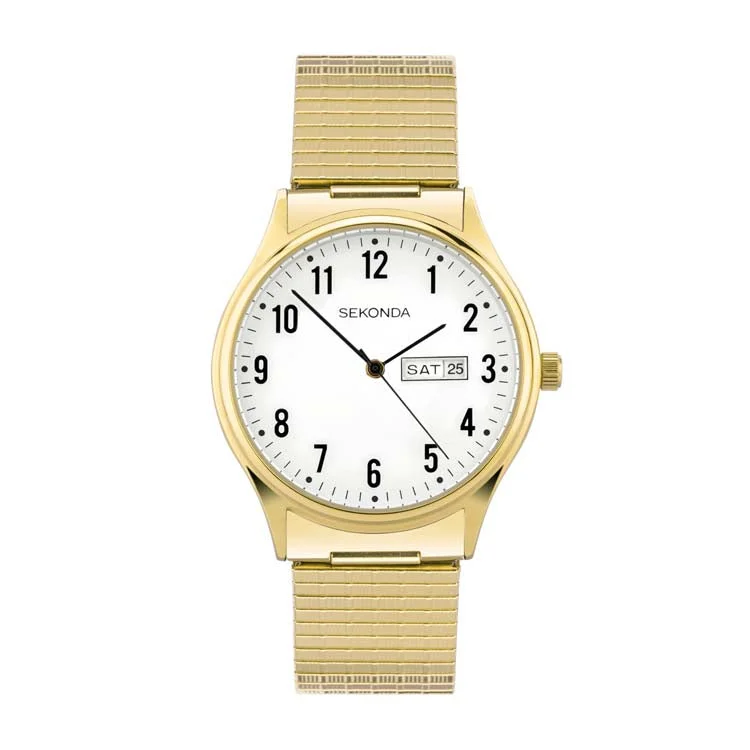 Shiny gold watches-Sekonda Watch SK30124