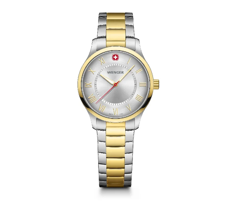 Pure quartz watches-Wenger Slim Minimalistic and Classical Watch 01.1421.125